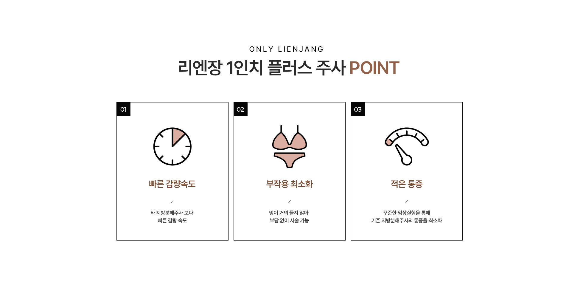 리엔장 1인치 플러스주사 포인트