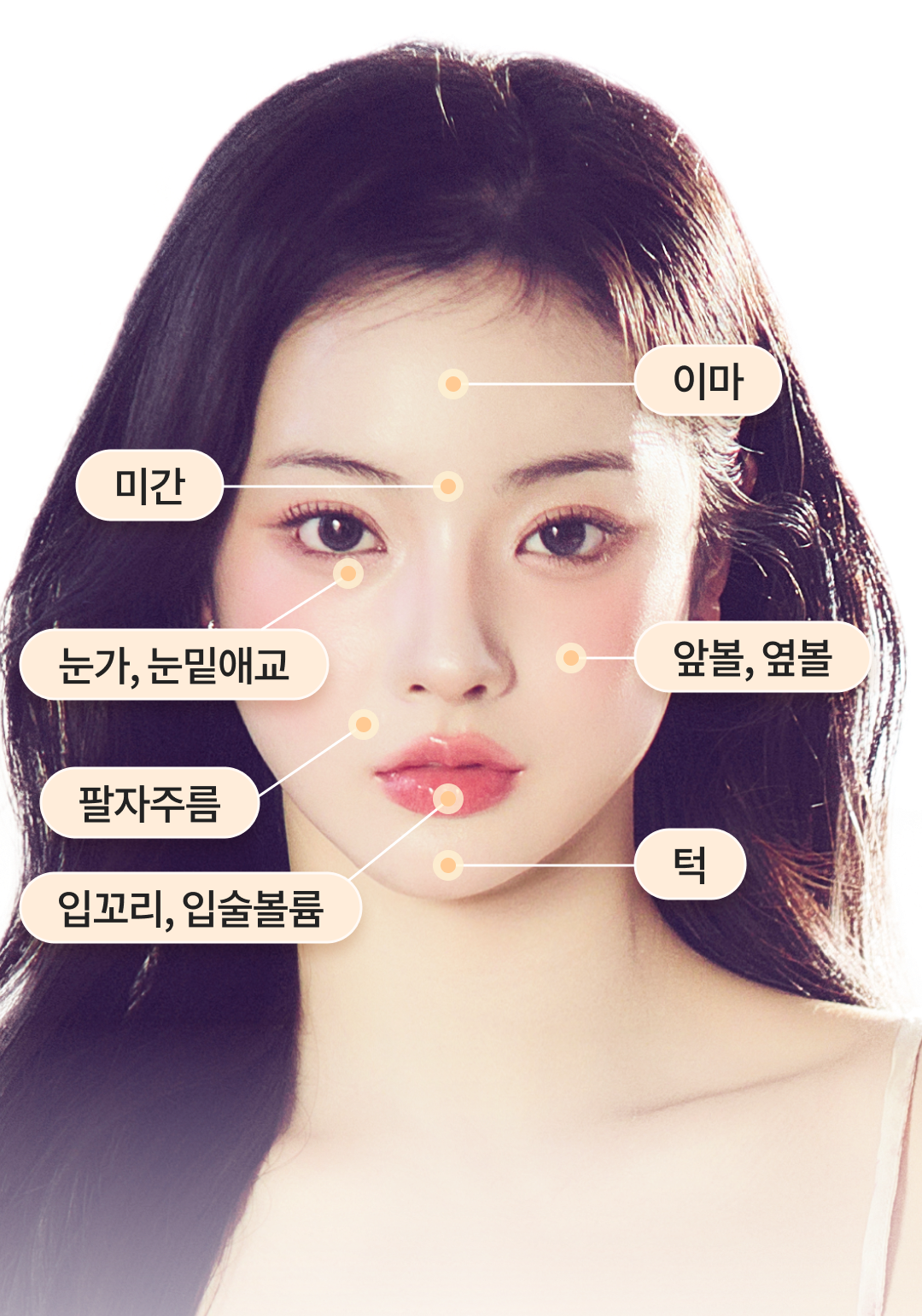 리엔장 필러 시술 부위 모델 이미지 모바일