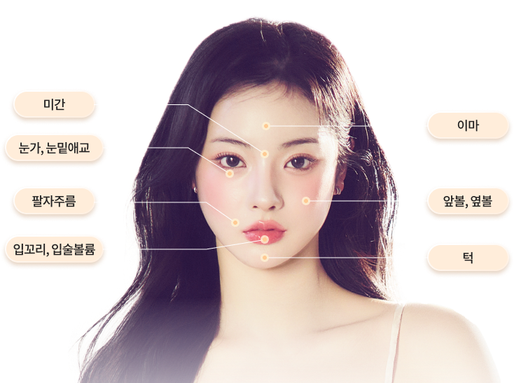 리엔장 필러 시술 부위 모델 이미지